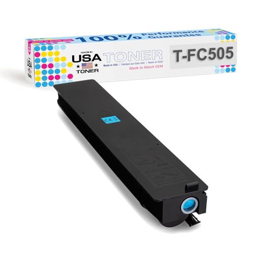 MADE IN USA TONER Compatible Replacement for use in Toshiba e-Studio 2505AC, 3005AC, 3505AC, 4505AC, 5005AC, T-FC505UC (Cyan)