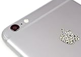Glitter Silver Color Changer Overlay for Apple iPhone 6 and 6 Plus Logo Vinyl Sticker Decal