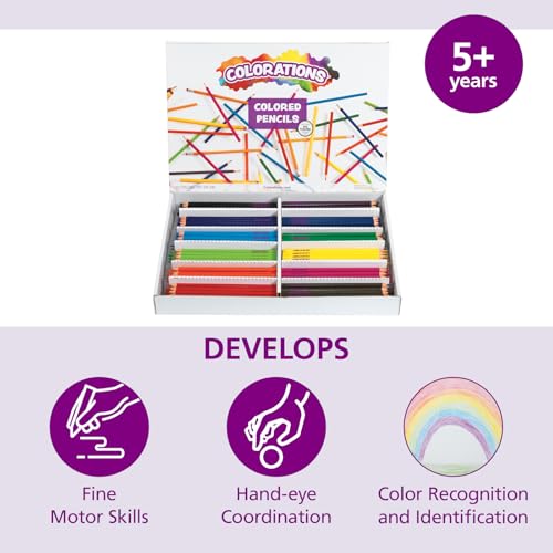 image for Colorations Color Pencils, Set of 240, Pre-sharpened, 12 Colors, Thick
