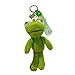 Rutaqian Porte-clés grenouille en peluche - Décoration duveteuse - Porte-clés grenouille - Cadeau pour filles, femmes, hommes, bagages - Vert