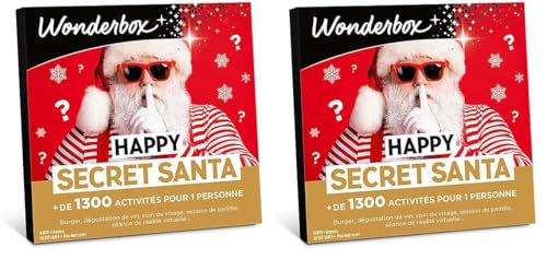 Wonderbox Happy Secret Santa le Lot de 2 Boîtes pour Partager des Moments de Joie