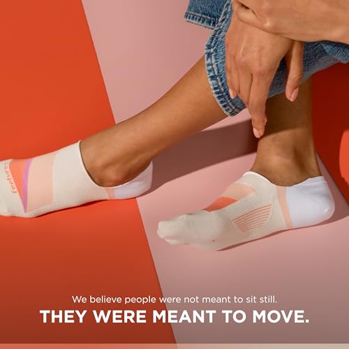 Image of Feetures Everyday Light Cushion Invisible Sock for Men - Anti-Slip Sock Liner with Targeted Compression - (1 Pair)