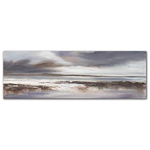 impresiones en lienzo blanco y gris vintage decoración del hogar lienzo pintura abstracta moderna sala de estar sofá decoración pintura arte 20x60cm Cover