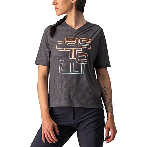 CASTELLI Damen Trail Tech W Tee T Shirt, Dark Gray, L EU