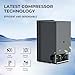 GEARPASS 2.3 Cu Ft Mini Fridge with Freezer, Compressor Cooling(-4°F), APP Control, Energy Star Certified Table Top Fridge, Ultra Quiet Small Fridges for Bedrooms, Car, Dorm, Office, RV, Apartment
