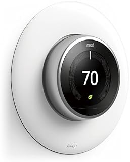 elago Wall Plate Cover Designed for Google Nest thermostat Wall Plate (Matte White)