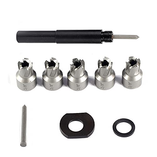 Spot Weld Cutter Set JESTUOUS 5-Pack 3/8 Inch HSS Remover Welding Metal Sheet Hole Drilling Bits for Power Hand Drill Tool