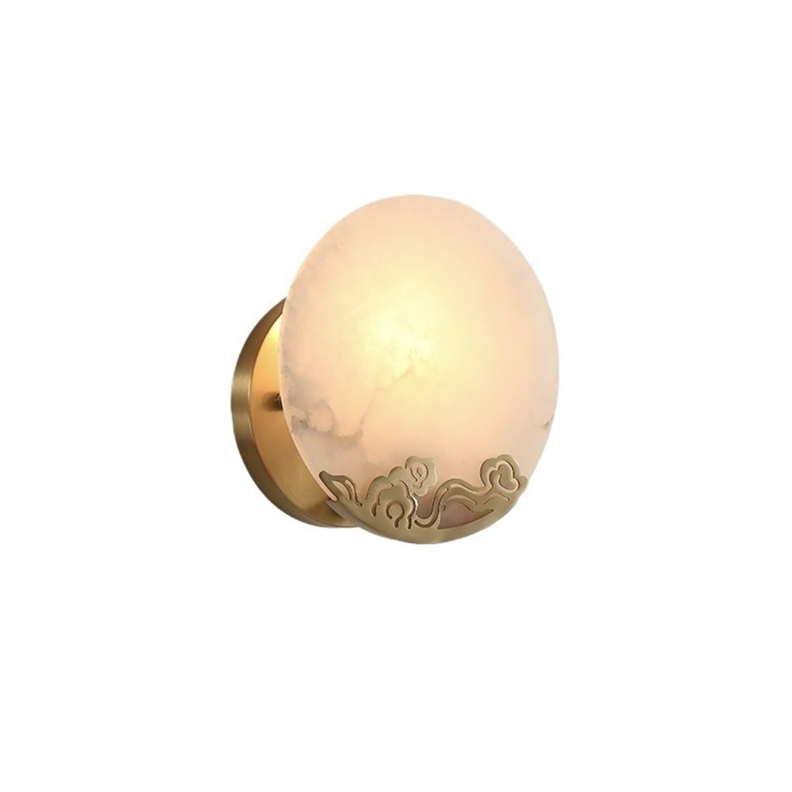 ZENY896V Bedroom Bedroom Modern Creative Room Staircase Copper Marble Lamp Chinese Style Bedside Wall Wall Sconce