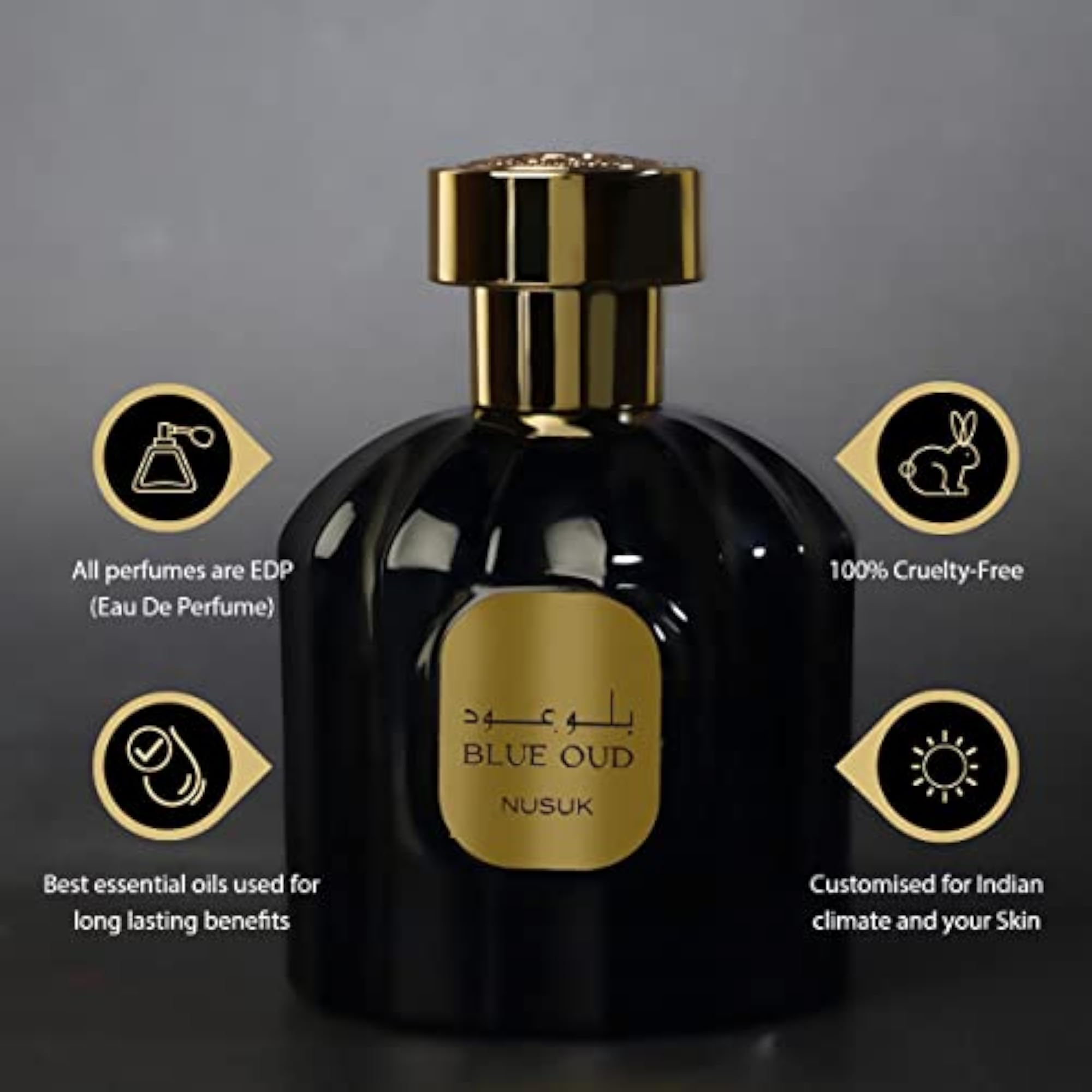 Blue Oud Long Lasting Perfume, Citrusy Fragrance