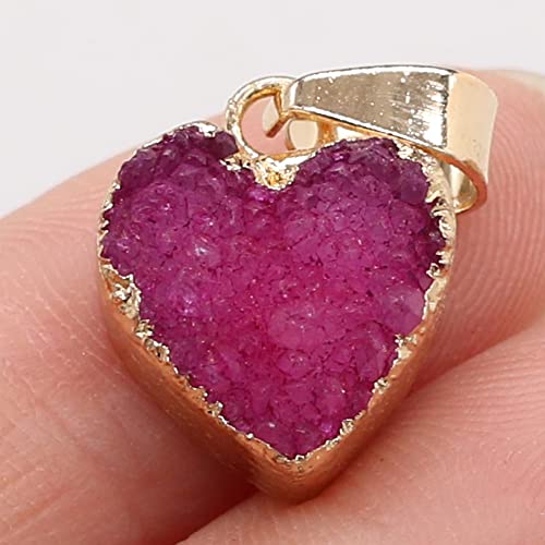 Pendant en pierre naturelle amour cristal pour boucle d'oreille fait main