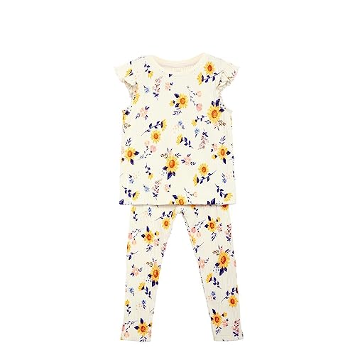Image of miniklub Baby Round Neck Cap Sleeve Knitted Cotton Clothing Set, Pack of 2 (Marshmallow Color)