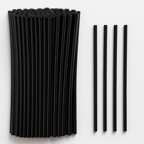 Pitillos agitadores negros de plástico 7 pulg. x2500 miniatura 1