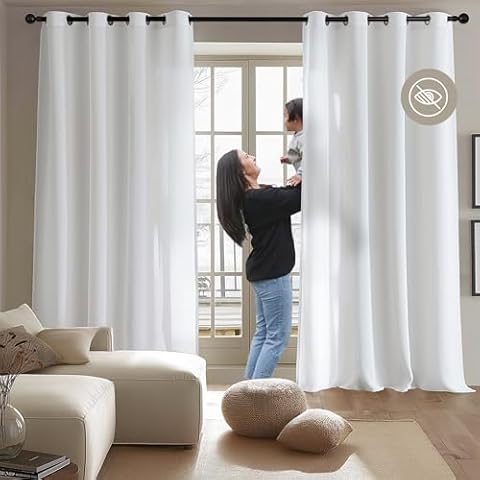 LYBHZDQ Semi-Sheer Curtains for Privacy Cover