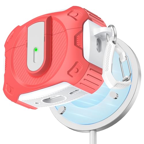 Étui AirPods Pro 2 et 1 RFUNGUANGO rose pêche avec kit de nettoyage