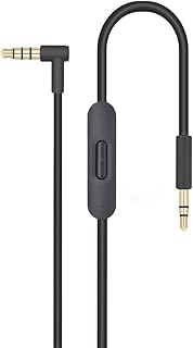 Tobysome Cabo de áudio de substituição com microfone incorporado e controle compatível com Beats Solo 2 Solo 3 Studio 3 Pro Detox Wireless Mixr Executive Pill (Preto)