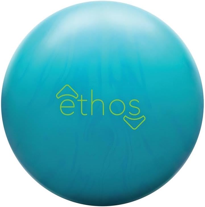 Brunswick PRE-DRILLED Ethos Solid Bowling Ball - Teal/Blue (This Item Includes a Free Bowlerstore Rubber Shammy- Colors Will Vary for The Shammy)