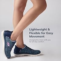 Skechers Women's Summits Hands-Free Slip-Ins – Memory Foam Insole, Heel Pillow, Vegan Materials Sneaker, Navy Purple, 6 Wide — image 7