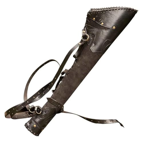 Carquois de tir à l'arc en cuir véritable au style vintage fait main