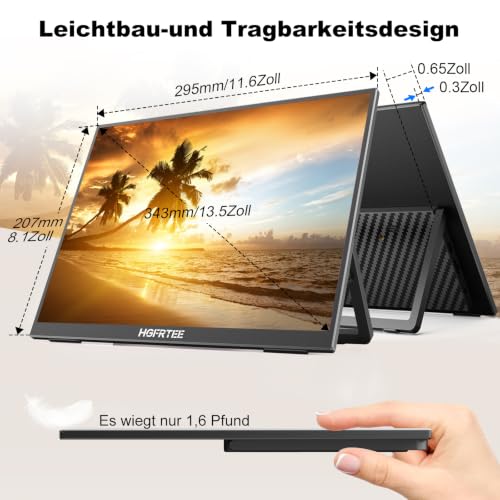 HGFRTEE Portable Monitor 13,5 Zoll, 2,2K(2256x1504), 3:2, 100% sRGB, HDR10 – Ansicht 3