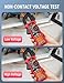 KAIWEETS Digital Clamp Meter Multimeter with D-Shaped Jaw for AC/DC Current & Voltage, Auto-ranging 4000 Counts Voltage Tester with Flashlight Backlight, Measuring Temperature Continuity Diode NCV