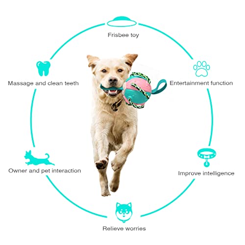 Hgkl Dog Toys, Dog Ball Interactive Dog Toys With Chew Ropes, Tug Of War Toys For Small Medium Dogs, Give Pet Fun To Chew, Chase And Fetch Pink Blue #TOP1