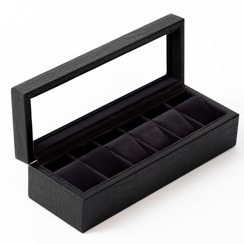 CASE ELEGANCE 6-Compartment Watch Box