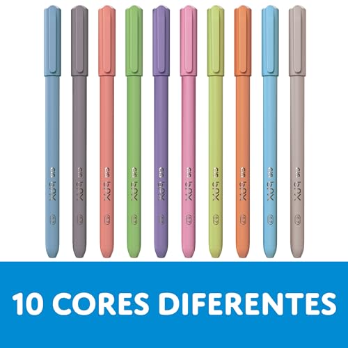 Caneta BPX Esferografica 0,7mm, CIS, Estojo c/10 Cores Sortidas, Multicor