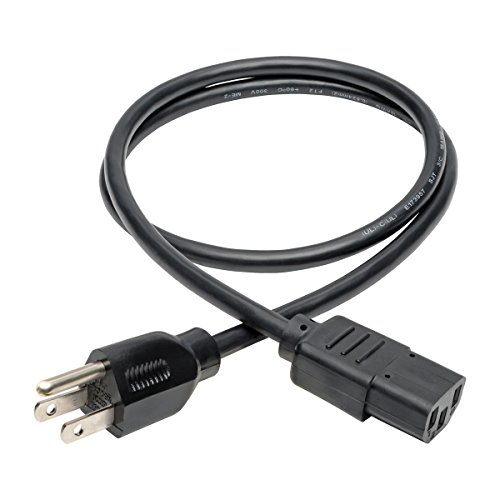 Tripp Lite Standard Computer Power Cord 10A,18AWG (NEMA 5-15P to IEC-320-C13) 3-ft.(P006-003) - image 2