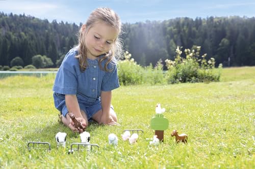 Ecoiffier - Valisette Enfant Animaux de la Ferme - Figurines Barrières Et Briques Incluses - Jeu d'imitation - Dès 18 Mois - Jouet pour Enfant - 3329 - Garantie France Origine