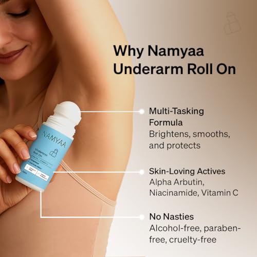 Image of Namyaa Underarm Roll On- AHA BHA & Brightening Complex|Reduces Pigmentation&Odour Deodorant Roll-on - For Women | Pack Of 2
