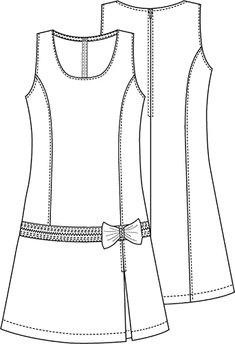 Classroom Little Girls Uniform Zig Zag Jumper Dress2