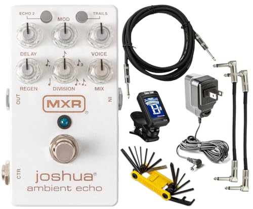 MXR M309 Joshua Ambient Echo 60s, 70s, 80s Soundscapes Delay, con pedal de efectos de guitarra eléctrica...