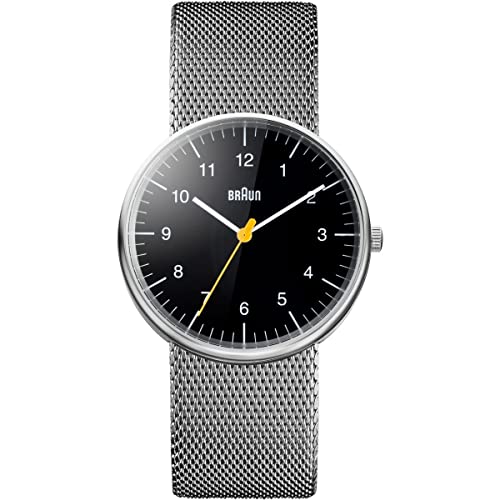 Cassa in acciaio inox opaco. Braun BN0021BKSLMHG - Orologio da uomo