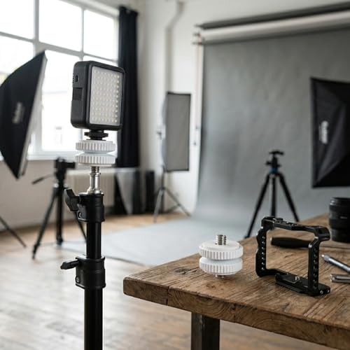 Image of 2Pcs High Strength 1 / 4Inch-20 Male to 1 / 4Inch-20 Male Thread Adapter for Lighting Stand Tripod Video Equipment Photography Accessory