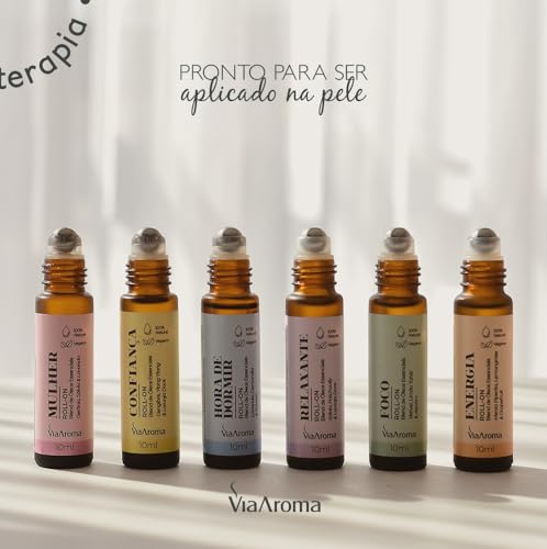 KIT 2 BLEND ROLL-ON COM OLEOS ESSENCIAIS VIA AROMA 10ML - ESCOLHA O BLEND PERFEITO PARA VOCÊ (HORA D