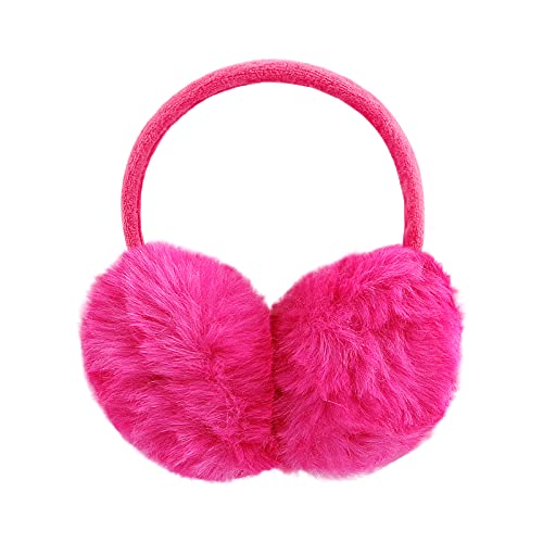 Women Winter Earmuffs Girl Ski Adjustable Ear Covers For Kid Cute Bow Ear Warmer Outdoor Earmuff Fleece Lining (C-Rose, One Size) #TOP12