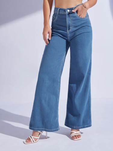 Image of Miss Chase Women's Skinny High Rise Cropped Stretchable Denim Jeans