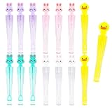 DERAYEE 15PC Mini Seifenblasen Set,Seifenblasen Stab,Hase Ente Zauberstab,Kleine Seifenblase Ostern für Kinder Party Gastgeschenk Mitgebsel