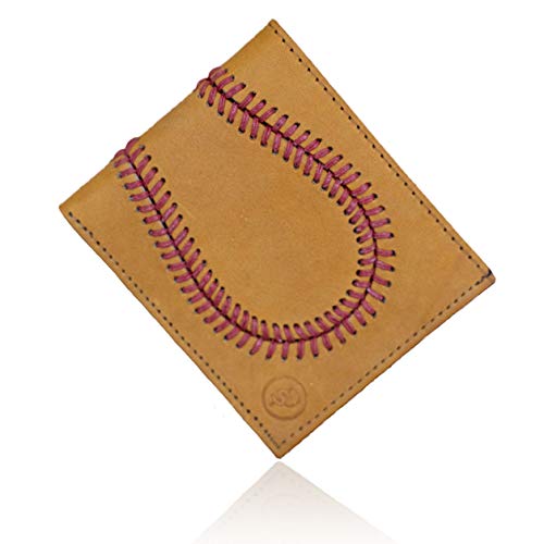 Genuine Baseball Glove Leather Bifold Wallet for Men