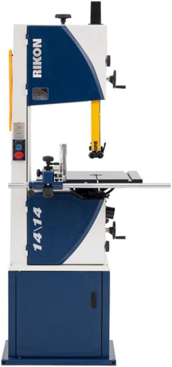 Rikon 14″ Deluxe Bandsaw Model 10‑1414 – 1‑3/4 HP Dual‑Voltage (115/230 V) with Full 14″ Resaw Capacity, Dual Dust Ports, Cast‑Iron Table, Quick‑Adjust Fence & Tool‑Less Blade Guides
