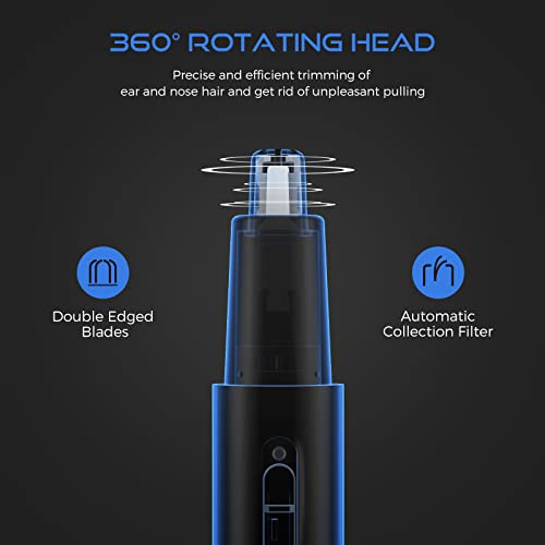 Ginity Nose Hair Trimmer For Men, 2023 Painless Usb Rechargeable Nose Hair Trimmer,Portable Nose Trimmers For Men Women,Ipx7 Waterproof Dual Edge Blades Nasal Trimmer Nose Clippers For Easy Cleansing #TOP3
