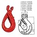YUEHISY Forged Safety Hook, Grade 80 Alloy Steel Construction with Pin Latchs, High Strength 1.12T Capacity, for Industrial Lifting and Equipment Handling