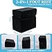 ROYALAY Adjustable Foot Rest Under Desk for Office, High-Density Foam Foot Rest with 3 Adjustable Heights, Ergonomic Footrest with Washable Cover for Home, Airplane, Travel(17 * 11 * 17in, Black)