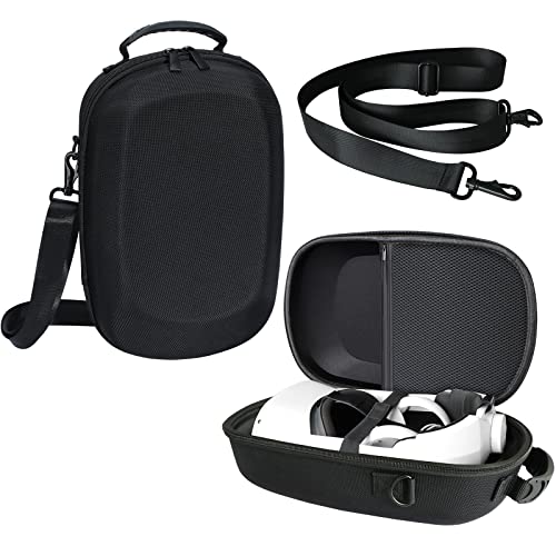 BRHE Case Tasche mit Schultergurt, schwarz, strapazierfähige VR-Tragetasche Hülle Elite-Headset-Zubehör, tragbare Hartschalen-Aufbewahrungstasche Cover