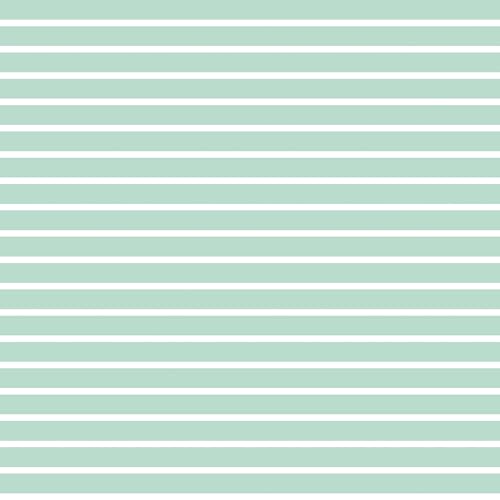 Image of DWELLSINDIA Pastel Green Horizontal Striped Wallpaper for Wall Decor | Self Adhesive Peel & Stick, Thick Textured Premium Paper | Scratch Resistant Laminated | Bedroom & Living Room | 41x244 cm