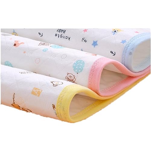 Image of MUMMAMIA Soft Cotton Baby Waterproof & Breathable Nappy /Diaper Changing Mat - Washable and Reusable- Waterproof & Breathable (12 * 20 inch) - Pack of 3