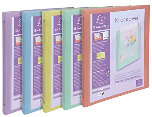 Classeurs Souples Kreacover Pastel Translucide A4 4 Anneaux Exacompta