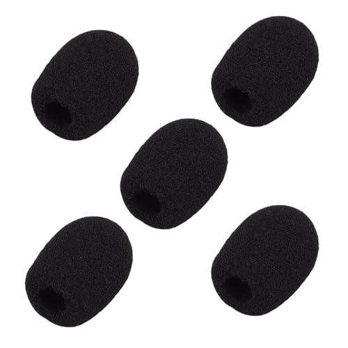 5 Pack Mini-size Lapel Headset Microphone Windscreen, Microphone Mini Foam Cover for Variety of Headset Microphone Noise Reduction