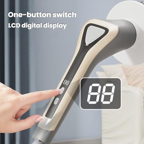 Limpiador giratorio eléctrico recargable con pantalla LCD y cepillo integrado 6