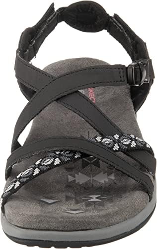 Skechers Cali Women's Regga Slim Keep Close Gladiator Sandal,black,7 M US, Black, 7 M US | Image 2